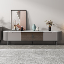Modern Light Extravagant TV Cabinet Tea Table Composition Rock Board Minimalist Style Living-room Ground Cabinet Designer Furniture