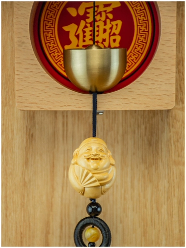 Открытие двери дверного звонка Чистая медная входная дверь напоминает индивидуальную дофаминовую китайскую входную холодильник, оформление колокольчика колокола колокольчика