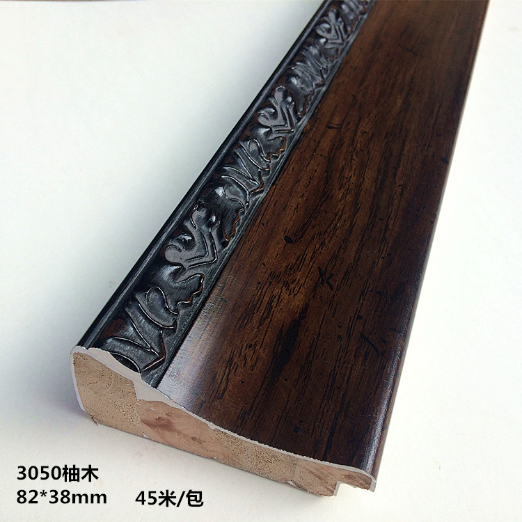 Chinese painting high notch line 3050 teak high-end Chinese painting line plaster wood line oil painting line 54 meters black teak