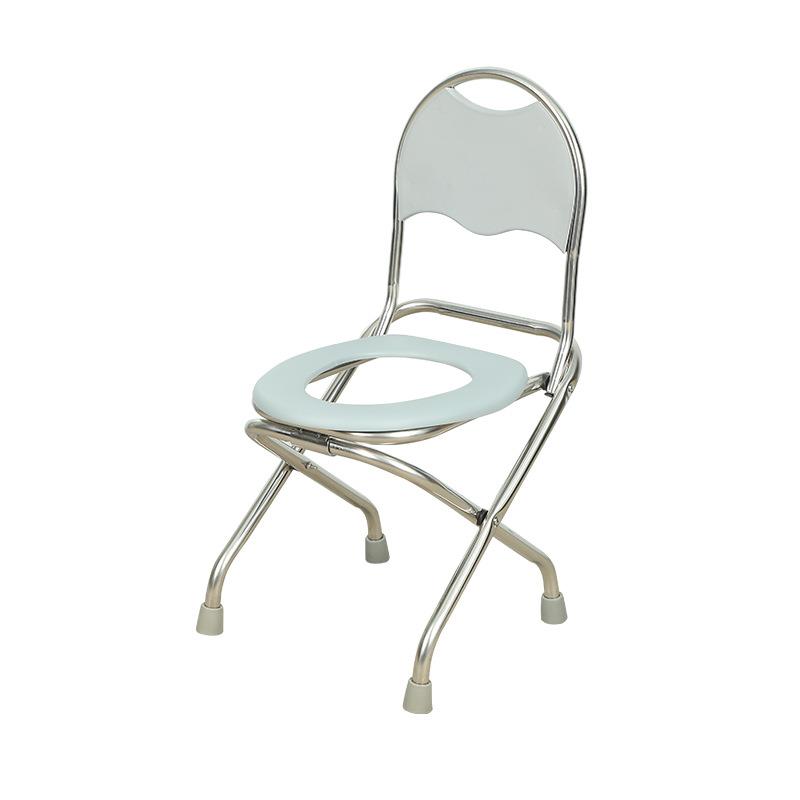 Factory goods special stainless steel solid toilet chair removable toilet squat stool foldable bath toilet chair