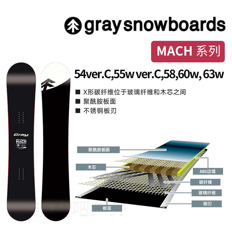 25-26款GRAY小树八字刻滑滑雪板单板全能板MACH马赫:滑雪新手也能飞起来!-单板滑雪板-淘宝好物网