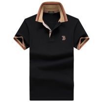 Hong Kong brand Paul polo shirt mens lapel short sleeve T-shirt cotton loose size casual summer new style
