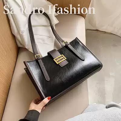 French niche Sandro Ifashion women's bag 2020 new shoulder armpit bag all-match portable totter bag