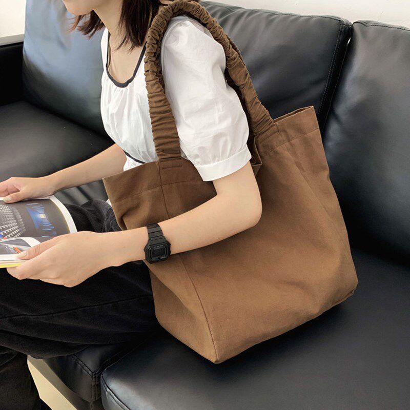 France SANDRO IFASHION big bag women 2022 new single shoulder sails cloth bag large capacity hand cloth bag