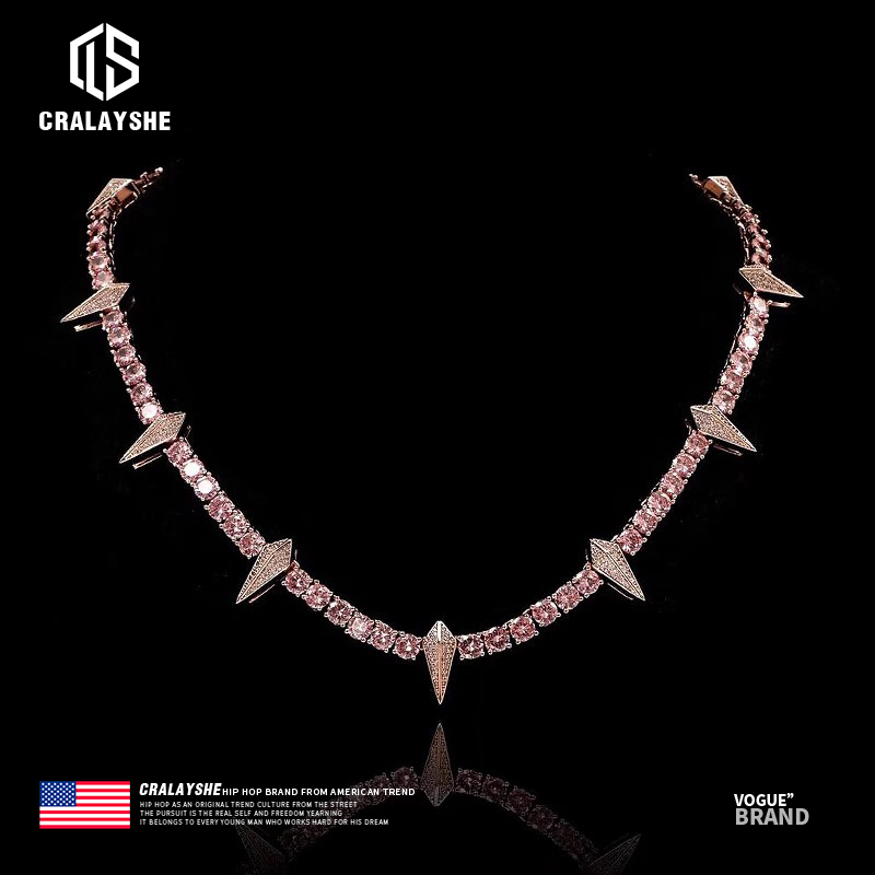 Official Authentic American-Style Black Panther Necklace Studded with Diamonds, Trendy Men's Style, Hip-Hop Super Shiny High-End Tennis Chain for Women