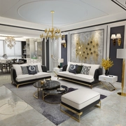 American vải sofa da rửa được căn hộ nhỏ theo phong cách Bắc Âu sau khi Hồng Kông-phong cách nội thất phòng khách ánh sáng sẵn sàng sang trọng hiện đại - Ghế sô pha