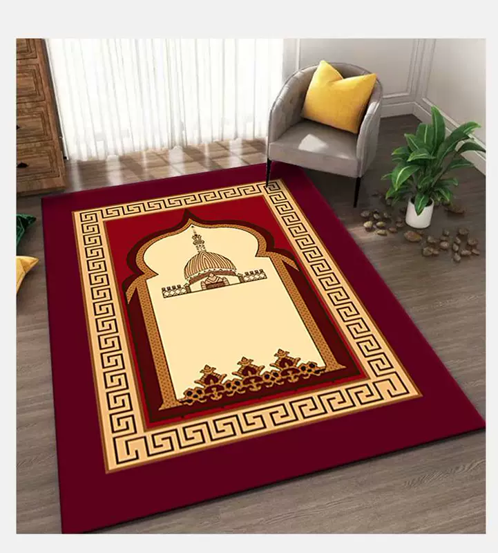 Thảm Qibla, thảm cầu nguyện quỳ, thảm cầu nguyện dân tộc Hồi, tiếng Ả Rập có thể giặt bằng máy ngoại thương Ả Rập Saudi