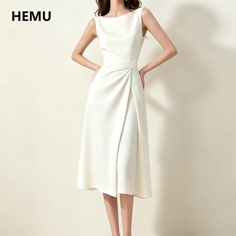 White Dress for Women, French Style, Suitable for Engagement, Elegant and Beautiful Long Dress, Unique and Pretty for Autumn