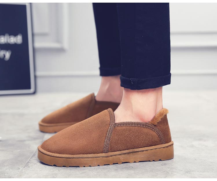 Giày tuyết mùa đông cho nam booties Phiên bản Hàn Quốc của xu hướng giày nam giản dị cộng với giày nhung bánh mì Anh đôi bông giày nam lacoste