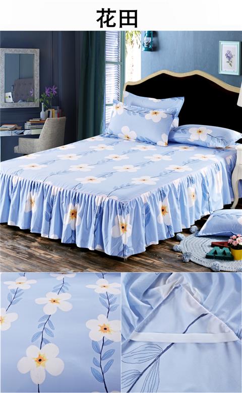 Đồ nội thất dùng một lần màu trắng Kích thước châu Âu gấp bé trai trải giường kiểu váy chống trượt trẻ em độc thân - Váy Petti váy giường đẹp	
