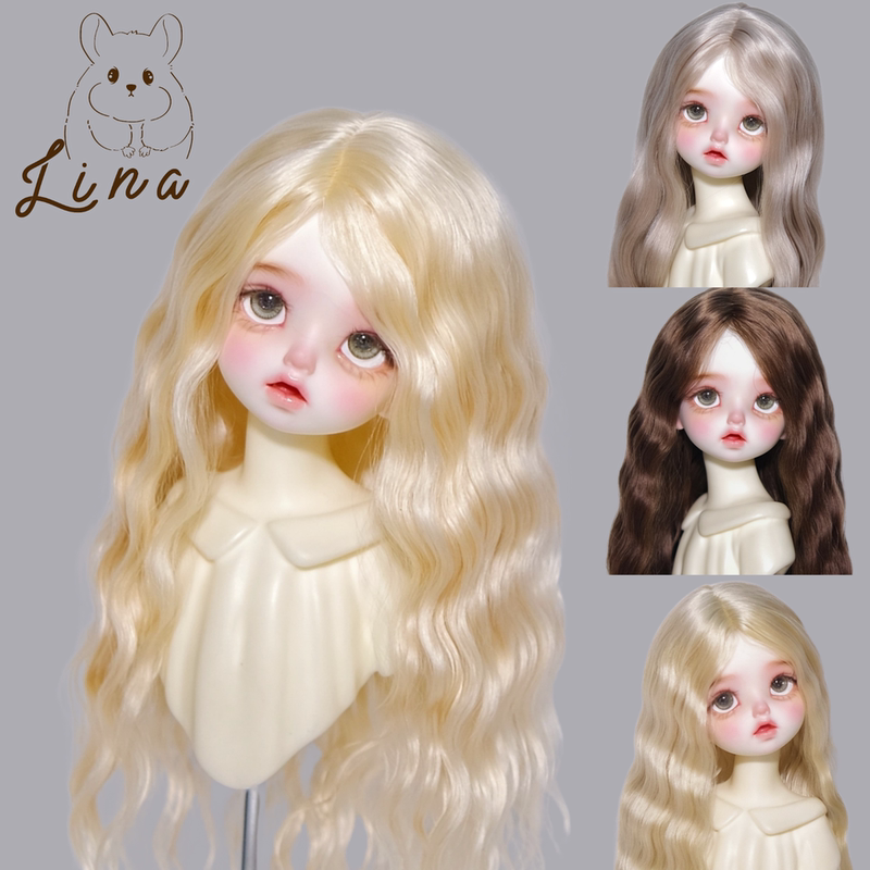 Lena Bjd Wig 3/4 Size Non-Acid Mohair Wig Hard Soft Glue Head Shell Hair Base 6/4 Bjd Lena Bjd Wig 3/4 Size Non-Acid Mohair Wig Hard Soft Glue Head Shell Hair Base 6/4 Bjd