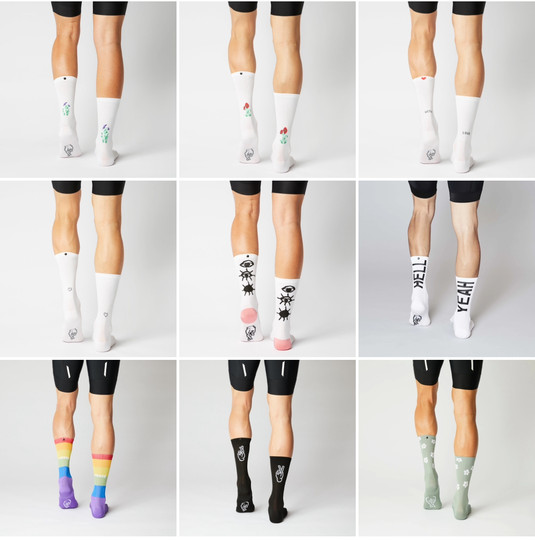 German Finger Yeah Series Internet Celebrity Sports Riding Socks
