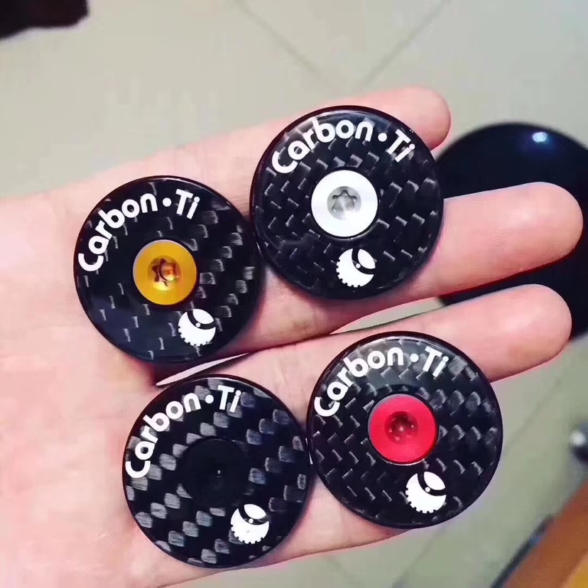 Carbon Ti X Cap Carbon ultralight carbon fiber head bowl group lid titanium alloy screw to stand lid 5 8g