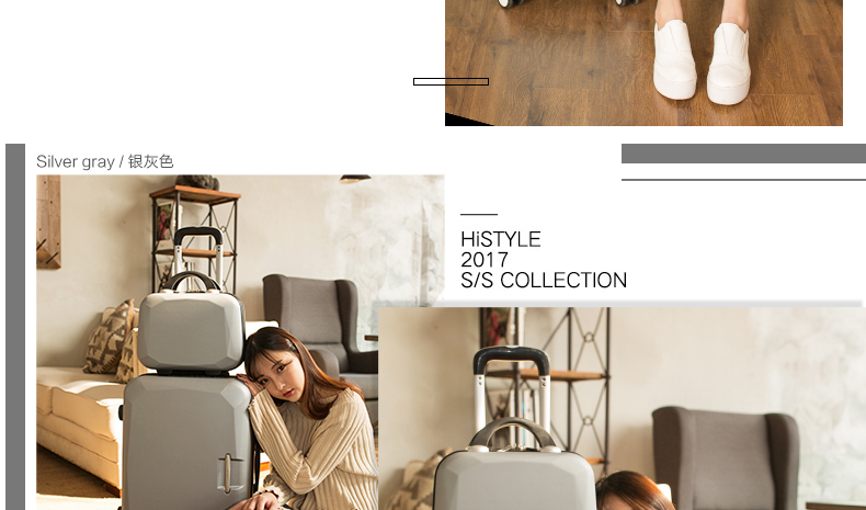 Hành lý nữ xe đẩy trường hợp nhỏ tươi vali 20 inch cao đẳng mật khẩu hộp phổ wheel 24 inch Hàn Quốc phiên bản 26 inch vali kéo giá rẻ