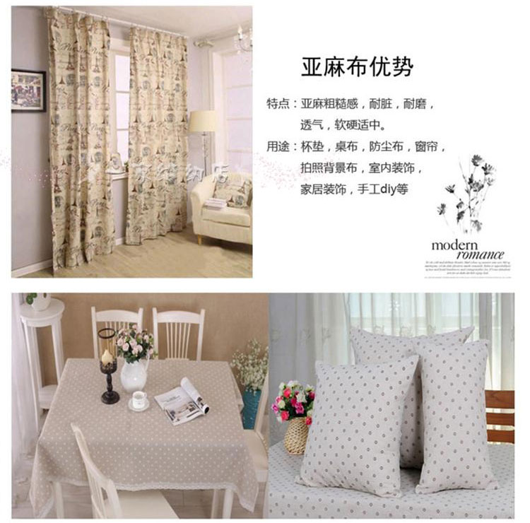 Vải hoa cotton lanh kẻ sọc thô vải lanh rèm sofa vải lanh khăn trải bàn handmade vải tự làm vải dạ len