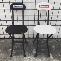 Supreme folding chair Wooden European chair Cafe Creative modern simple bar Restaurant Restaurant