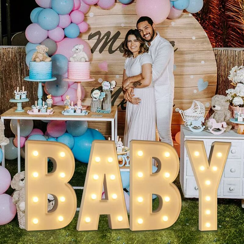 Three-Dimensional Luminous Digital Kt Board Ornaments for Birthday Parties, Three-Dimensional Letter Light Frames, Anniversary, Valentine's Day, Confession Props
