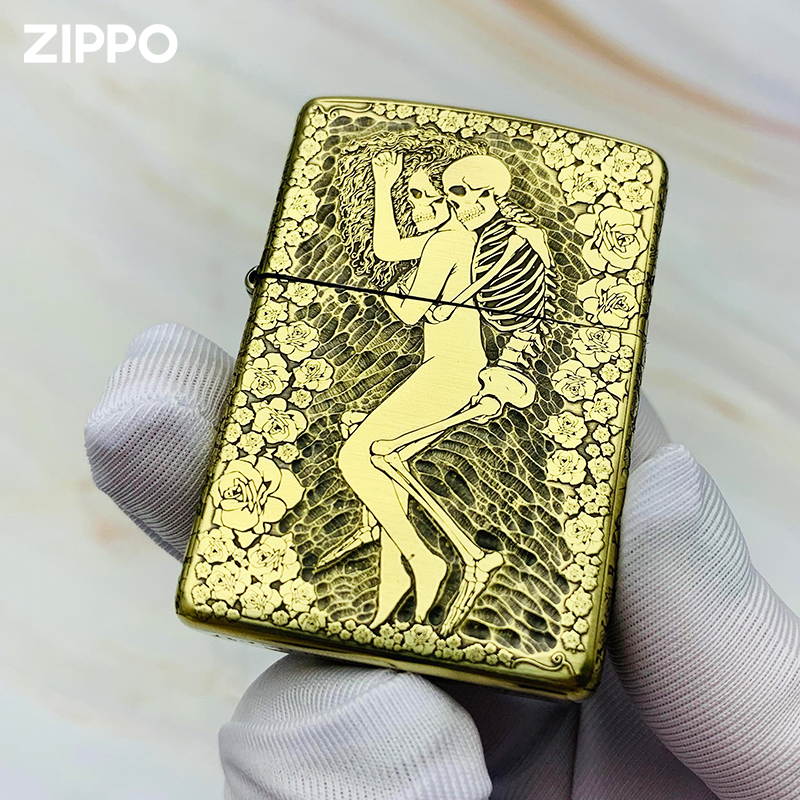 zippo genuine lighter to the unswerving gift armor machine to the wind and beauty skull firer send boyfriend