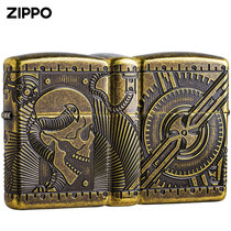 zippo USA Original Treasure Special Cabinet Genuine Armour Antique Bronze Side Face Skulls Armor 29268