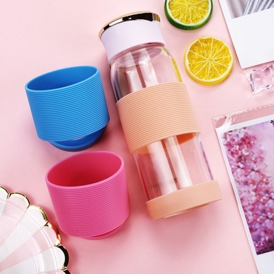 防滑防烫玻璃杯保护套硅胶杯套