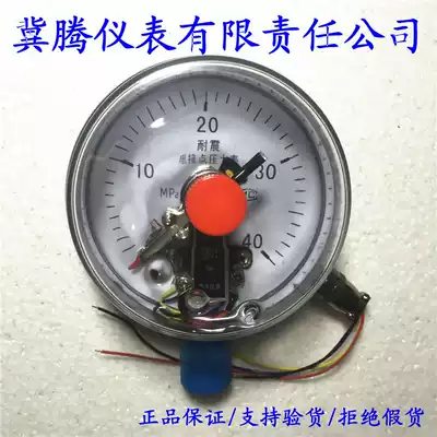 Electric contact pressure gauge YNXC100 seismic magnetic auxiliary radial standard thread M20 * 1 5 contact point voltage 30VA