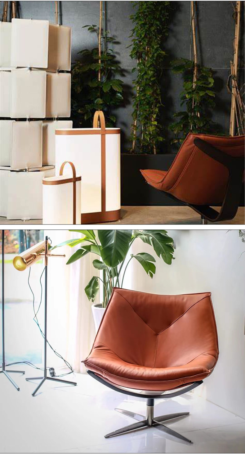 товар из китая 北欧现代罗奇堡单人沙发简约家用客厅设计师样板房商用旋转洽谈椅 OTHER