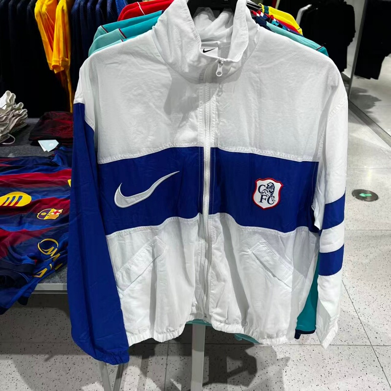 Nike Nike Men's Woven Jacket Chelsea Football Sportswear Loose Breathable Sports Jacket Io4412-100 Nike Nike Men's Woven Jacket Chelsea Football Sportswear Loose Breathable Sports Jacket Io4412-100