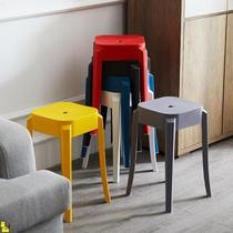 Simple stools can be stacked household plastic thickened living room glue stack high stools for adults extra thick non-slip and strong simple