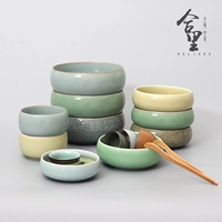 Long Tuyền Celadon Rửa trà lớn Kung Fu Trà Nghi lễ Bộ gốm Bộ phận Sáu quý ông Cup Rửa Rửa Bút Rửa - Trà sứ bộ tách trà