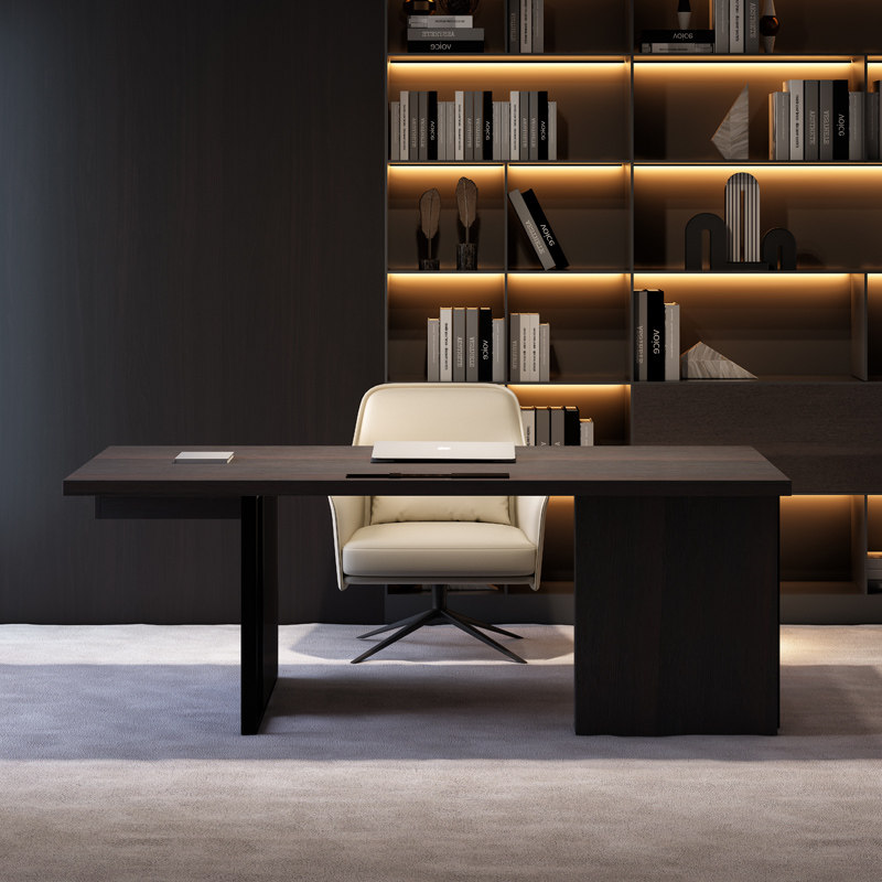 Italian Minimalist Book Room Desk Home Desk Desk Light Extravagant Modern Designer Computer Desk-lined table