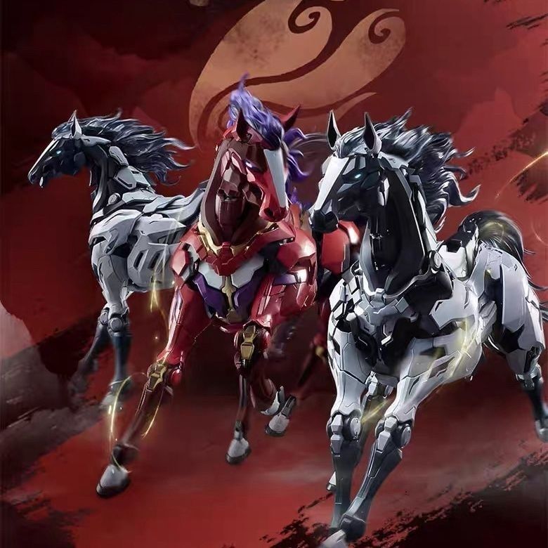 Moldou X Xu Beihong Year of the Horse Collaboration Xuanlong Chimo Red Dragon Stepping on Spring Crowdfunding Edition Assembly Toy Alloy Skeleton Moldou X Xu Beihong Year of the Horse Collaboration Xuanlong Chimo Red Dragon Stepping on Spring Crowdfunding Edition Assembly Toy Alloy Skeleton