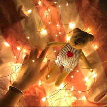 ins girl heart copper wire copper wire light string DIY decoration mini lantern Firefly Net red light Korean wind Starry Sky star