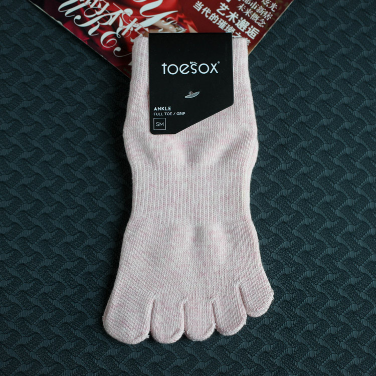 Toesox Yoga Socks Non-Slip Five-Finger Socks Pilates Autumn and Winter Short Socks Women's Mid-Calf Socks Long Socks Knee-High Socks
