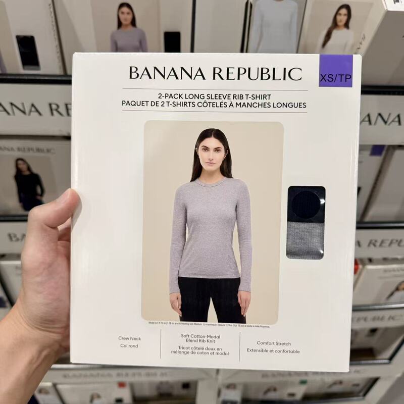 Canadian Direct Mail Banana Republic Women's Long-Sleeved T-Shirt Two-Piece Set Canadian Direct Mail Banana Republic Women's Long-Sleeved T-Shirt Two-Piece Set