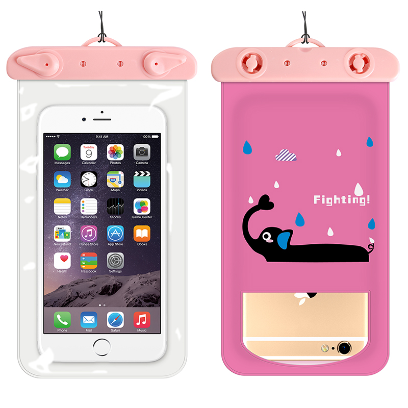Cute cartoon mobile phone waterproof bag apple X7p8plus touchscreen swimming suit vivo Oppo Universal