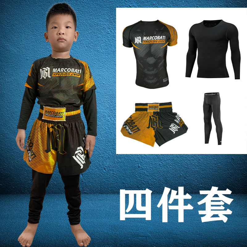 Makabad kids free fight training sports boxing fight fitness kit kit dried dress
