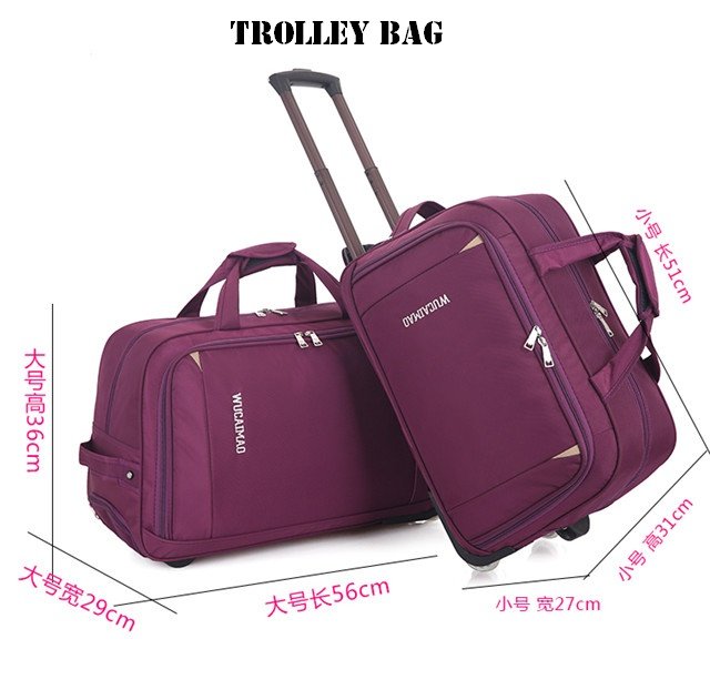 travelling bag men women luggage suitcase business trolley
