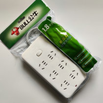 Bulls socket row plug-in board wireless multi-purpose power supply with wire towing board 6-plug multi-hole wiring board GN-109K