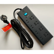 Bull socket lightning protection wiring board household 8-in-position tow cable power plug board GN-H5440 3 meters