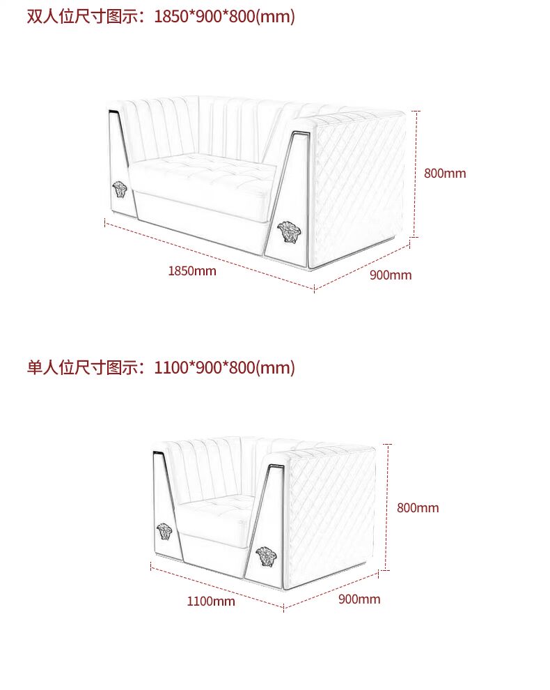 Pan Dun nội thất sofa da kích thước biệt thự căn hộ mẫu nội thất phòng phong cách Ý ánh sáng sang trọng hiện đại sofa - Ghế sô pha ghế sofa gỗ kéo ra thành giường