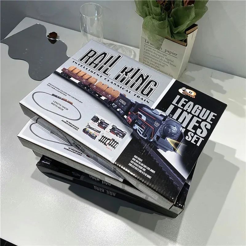 Rail train fans watched to export single-child track simulation train puzzle model toy sets