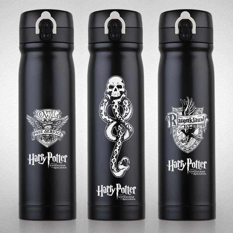 Harry Potter Deathly Hallows Hogwarts Four Houses Gryffindor Slytherin Stainless Steel Insulated Cup