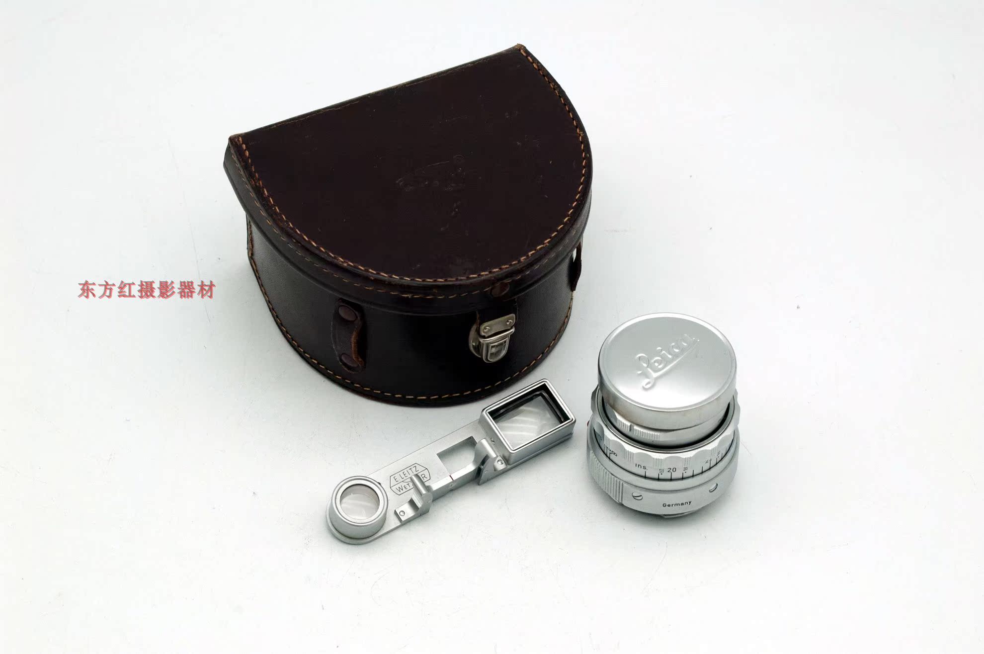 Leica Leica DR 50mm F 2 M with glasses leather case