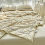 Шелковое прохладное одеяло, простыня, летний комплект, легкий роскошный стиль, 4 предмета, можно стирать, простой и элегантный дизайн