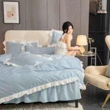 Хлопковый комплект, пододеяльник, простыня, популярно в интернете, 4 предмета, увеличенная толщина, в корейском стиле