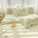 Princess style embroidered tulip lace summer cool quilt bed sheet four-piece set pure cotton-conditioning thin quilt single piece girly heart