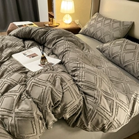 Корейский стиль срезанный цветочный свет роскошный серый