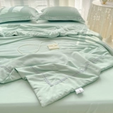 Шелковое прохладное одеяло, простыня, летний комплект, легкий роскошный стиль, 4 предмета, можно стирать, простой и элегантный дизайн