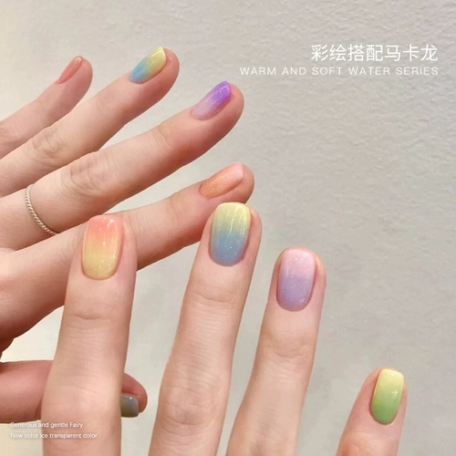 Макарон летний макарон серии макарон лак авокадо зеленый розовый розовый цвет конфеты с мороженым. Клей лак для ногтей