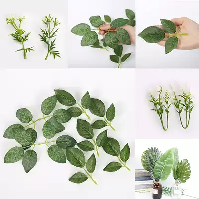 Simulation rose money turtle back leaf decoration fake flower wall background flower arrangement props floral accessories green plant small water grass
